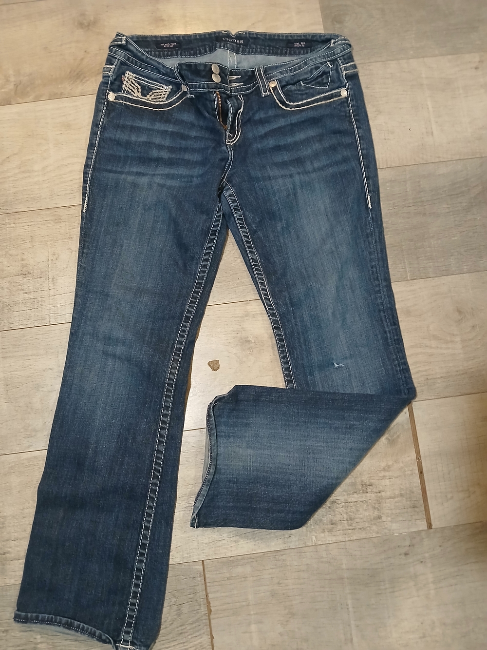 Vigoss Women’s Dark Blue Boot-Cut Jeans